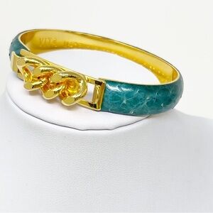 Vintage VITA Bracelet 24K Gold Plated Snakeskin